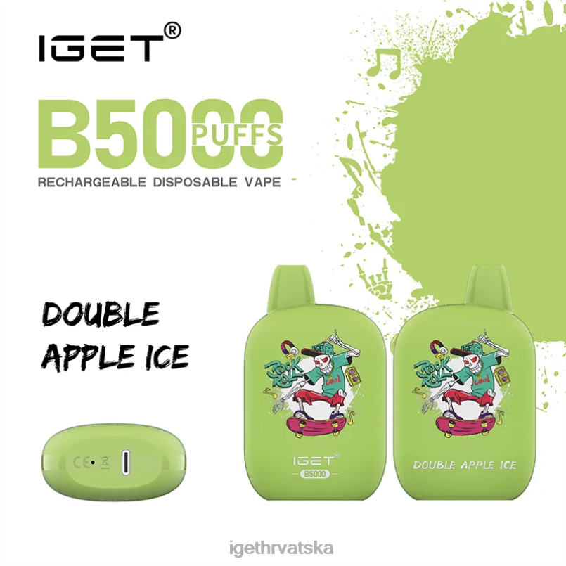 IGET Vape Europe b5000 2FJ6D315 dvostruki led od jabuka